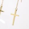 MIZUKI 14K Cross Chain Earring goldUsed