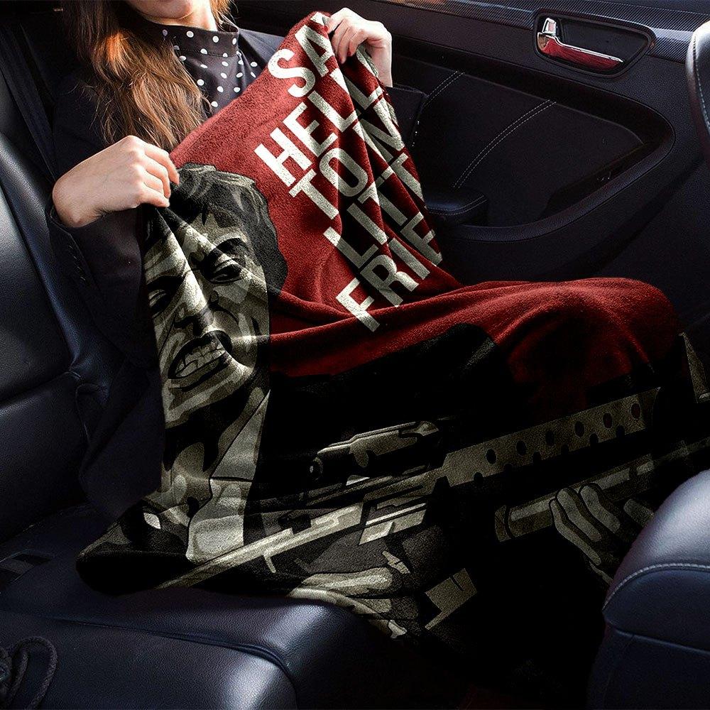 1pc Scarface 1 Blanket Soft Warm Throw for Home, Office, Travel All Season Cozy Bedding Gift, Office Cozy Accessory
