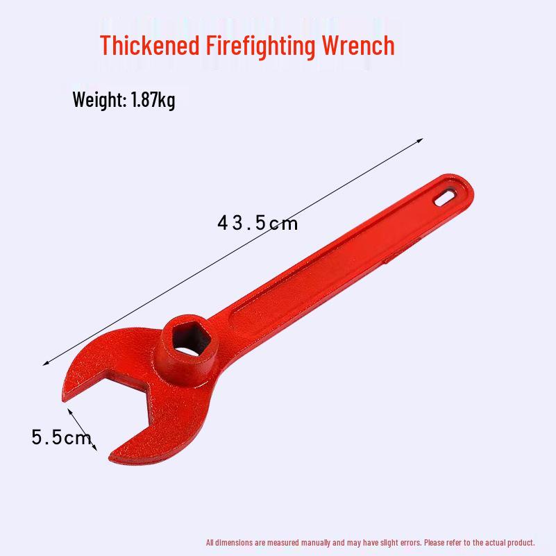 Powder-Coated Cast Iron Fire Hydrant Wrench with Strong Magnetic Tip