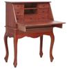 Day and Night - Day and Night Secretary Desk Solid Brown Mahogany Wood 78x42x103 Cm