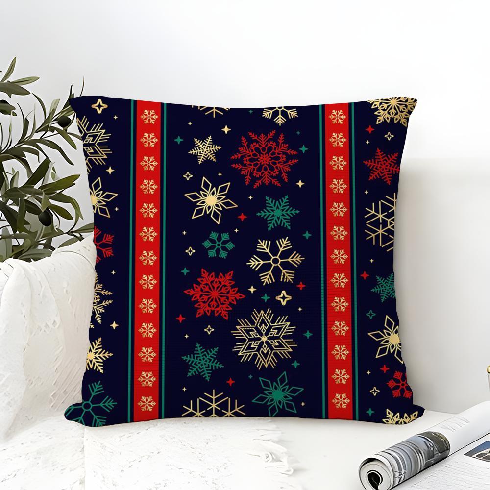 Snowflakeshaped treelike striped pattern Pillow Case linen pillow case sofa home decor cushion cover cushion cove