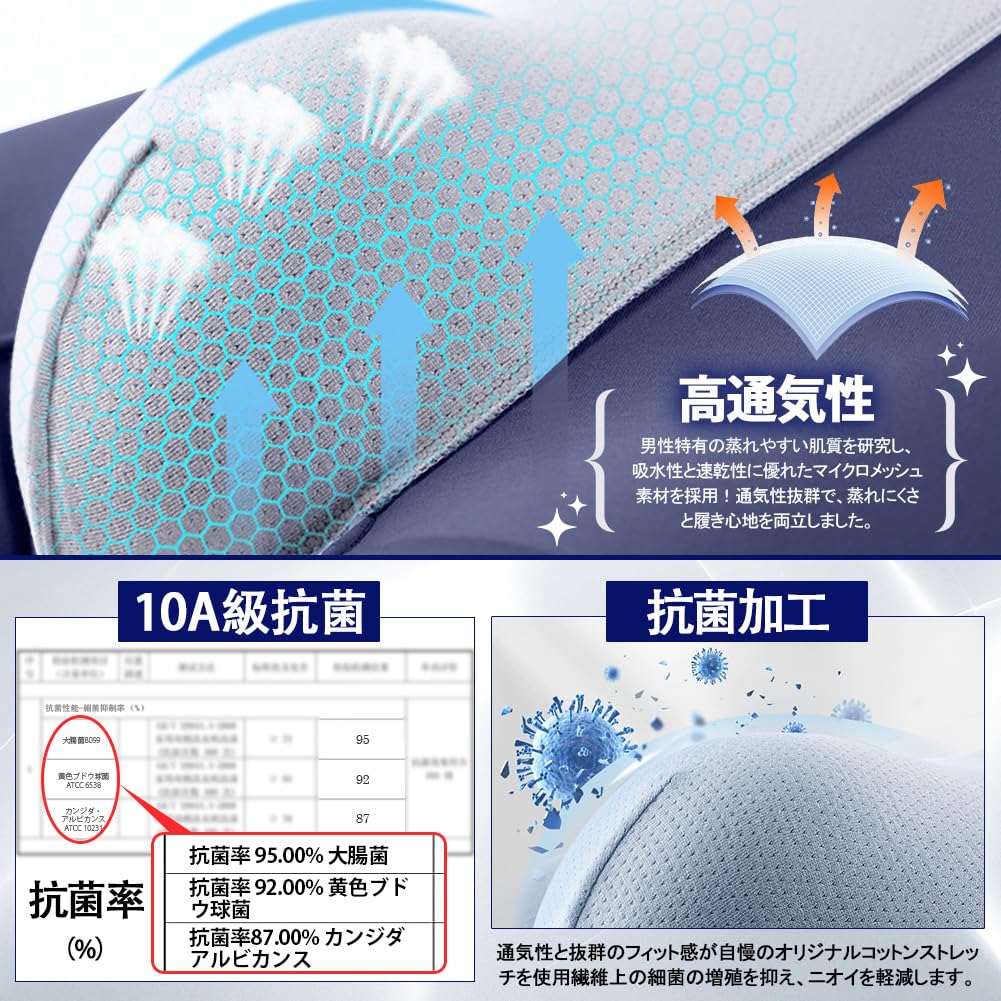 FLYSKY Men's Boxer Briefs, Front Closure, Highly Breathable, Ultra-Stretch, Set of 6, 3, or 1, Low-Rise, 3D Design, Antibacterial, Odor-Resistant, Moi