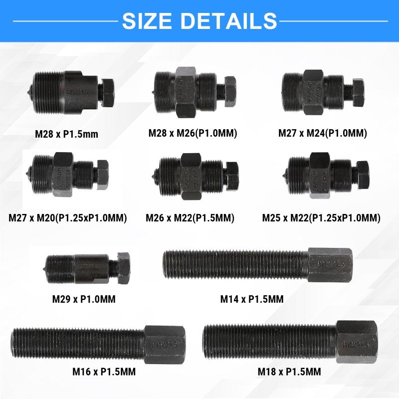 10Pcs Red Plastic Case Motorcycle Repair Tool Electromagnetic Machine Puller Flywheel Puller Set Motorbike Repair Remover