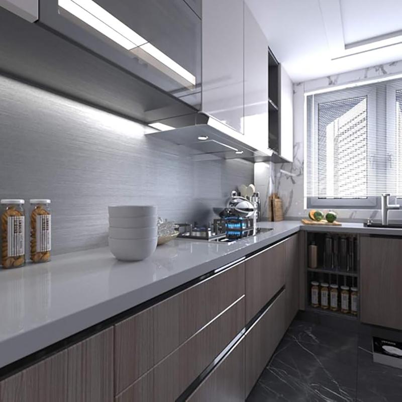 Brushed silver 40cm wall sticker stainless steel decoration kitchen living room refrigerator countertop adhesive wallpaper