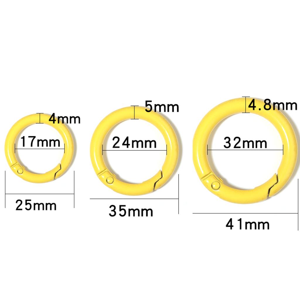 5/10pcs Anneaux O Colorés Attaches à Ressort Porte-clés Rond en Alliage Boucle à Ressort Ouvrable Crochet Pour Connecteur DIY Accessoires de Bijoux