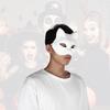 5 Stück weiße Maske für Erwachsene, blanko, DIY-Zeichnungsmaske, Halloween-Kostüm, Party-Zubehör(Katzengesicht)