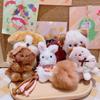 Bear Rabbit Dog Keychain Cat Key Ring Friendship Rabbit Plush Dolls Pendant  Girls