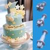 3Pcs/Set Mini Star Flower Plunger Fondant Decorating Biscuit Cookies Cutter Mold Sugarcraft Diy Mold Cake Decorating Tools