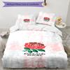 Set Biancheria da Letto Rugby Inghilterra 3 Pezzi Copripiumino Chiusura Include 1 Copripiumino & 2 Federe, Morbido e Confortevole per Tutte le Stagioni.