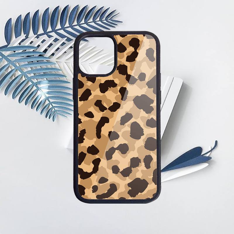 Leopard Print Phone Case PC for iPhone 11 12 13 Pro XS MAX 8 7 6 6S Plus X XR Luxury Shell Funda