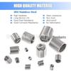 140-Piece Type 302/303 Stainless Steel Self-Tapping Threaded Inserts M3-M12 Nut Repair Kit