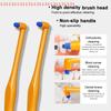 Orange Interdental Brush with Small Head Soft Detail Cleaning Inclined Design for Deep Oral Cavity Cleaning