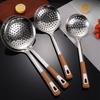 Anti-scald Stainless Steel Colander Long Handle Flour Noodle Dumplings Sieve Cooking Tools