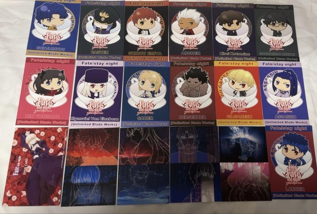 

[USED] Fate FGO Postcard Tohsaka Rin Gilgamesh Saber