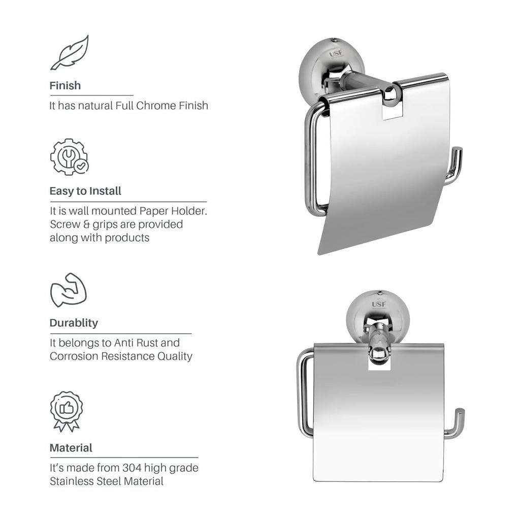 Porte-rouleau de papier toilette pour salle de bain, Porte-papier toilette en acier inoxydable 304 pour salle de bain, Porte-rouleau de papier toilette pour salle de bain