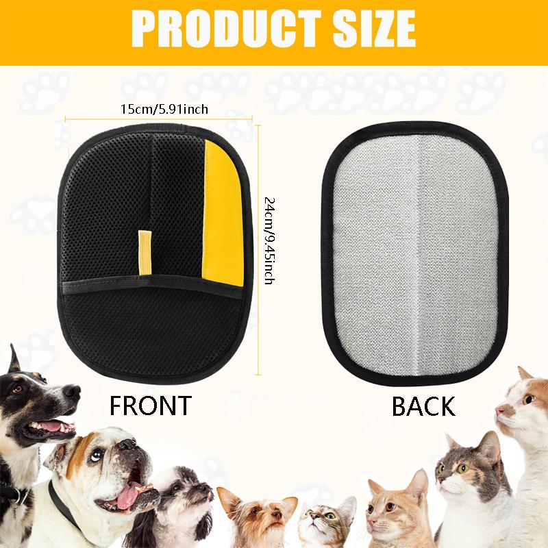 Pet Hair Removal Tool Reusable Static Removal Gloves Deshedding Brush Glove for Dog Cat Double-Sided Fur Hair Cleaning Gloves