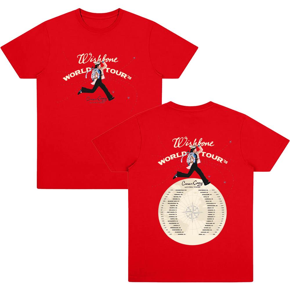 Conan Gray 2026 T Shirts Conan Gray Wishbone World Tour Tees Fashion Men Women Clothing Cotton T-shirts Vintage Y2K
