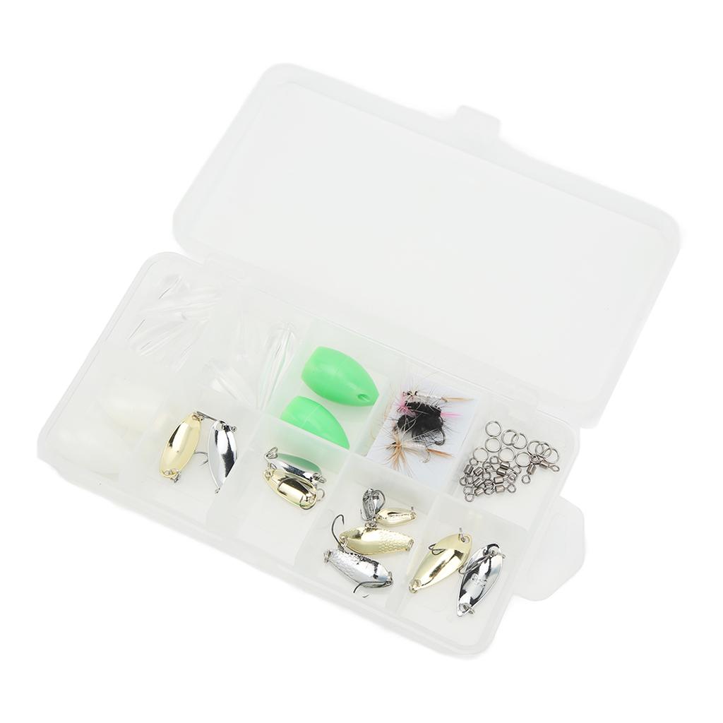 Fly Fishing Lure Kit Plastic Stainless Steel Sequins Fly Hooks Assisted Thrower Fishing Accessories