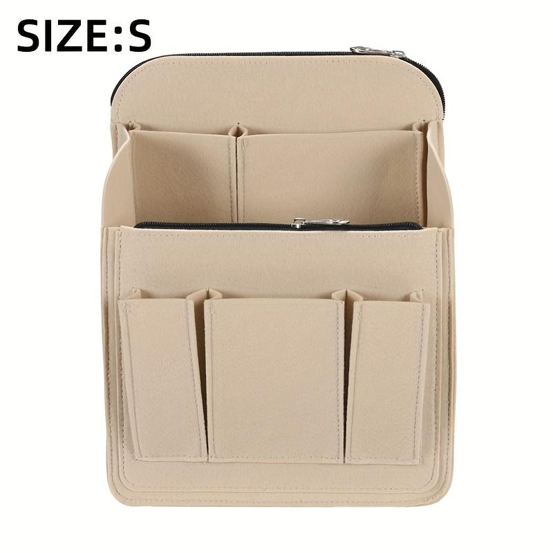 

Felt Multi-Compartment Backpack - Vertical Organizer Insert with Structured Lining, Durable Shoulder Bag for Office/School