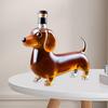 Empty Whiskey Bottle Dachshund Dog Shaped Decanter Empty Liquor Bottle Birthday Party Bar Wine Container Bottle Shelf Decoration