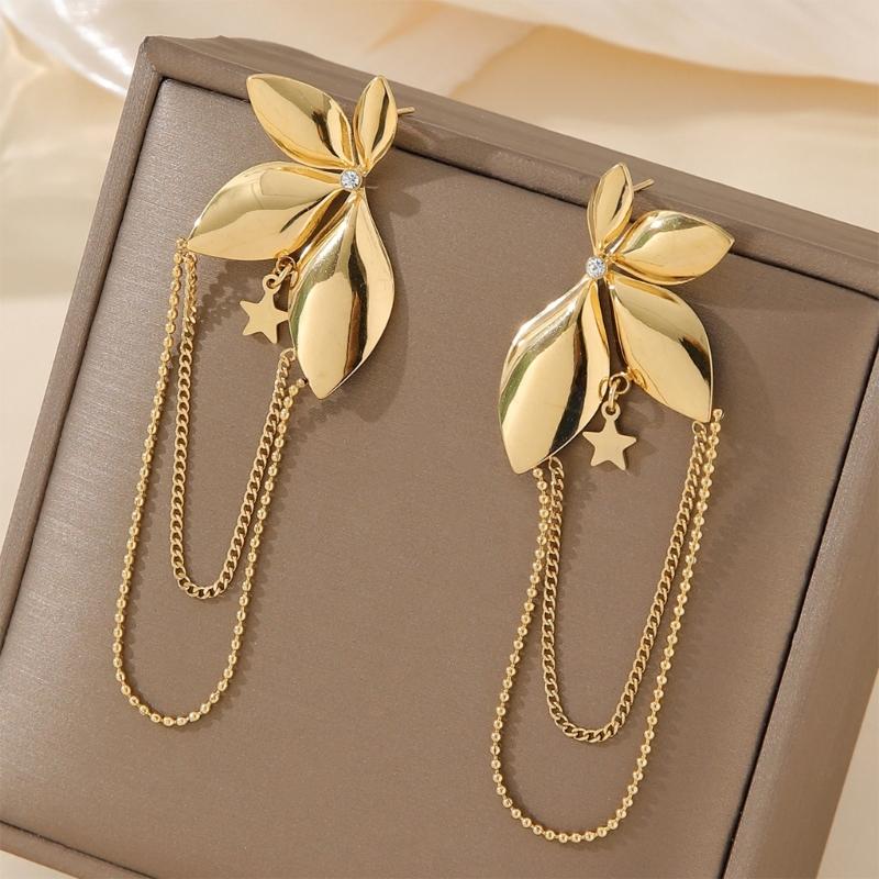 Geometric Stainless Steel Dangle Earrings For Women Lightweight And Allergy Resistant Drop Ear Pendant Fashion Jewelry