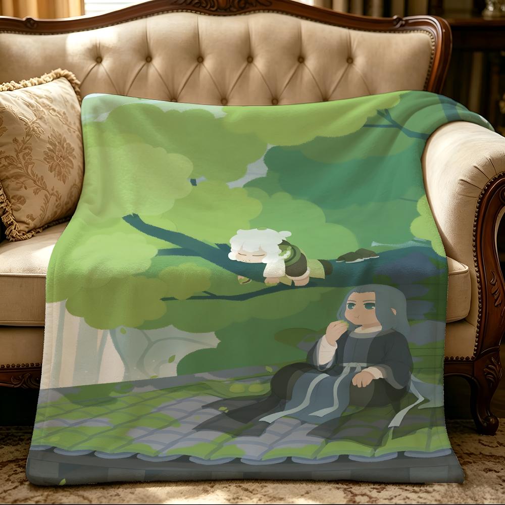 Anime L-Luo Xiaohei-i Throw Thick Comfort Flannel Quilt, Multi-scene Use Indoor Outdoor Daily Nap