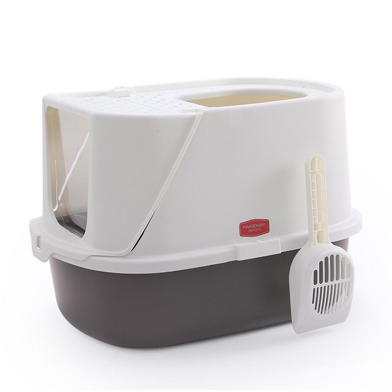 Fully Enclosed Anti-Splash Cat Litter Box with Front Entry, Large/Extra-Large Size