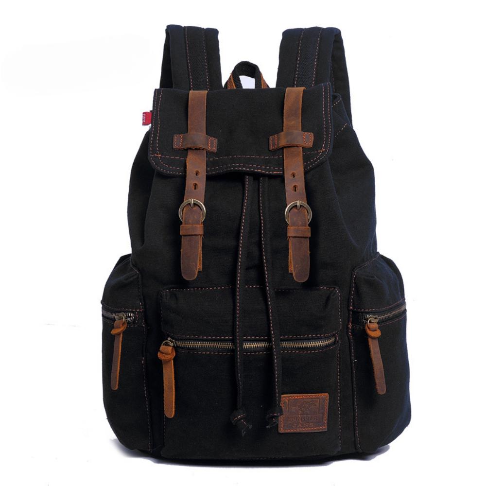 Canvas Bag Retro Men's Bag Durable Backpack Computer Bag Student Schoolbag Outdoor Travel Bag