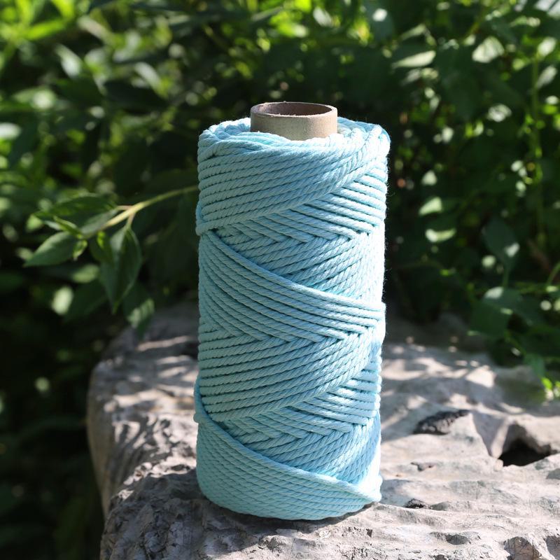 2 mm farbiges Baumwollfadenseil für selbstgemachte dekorative geflochtene Wandteppiche