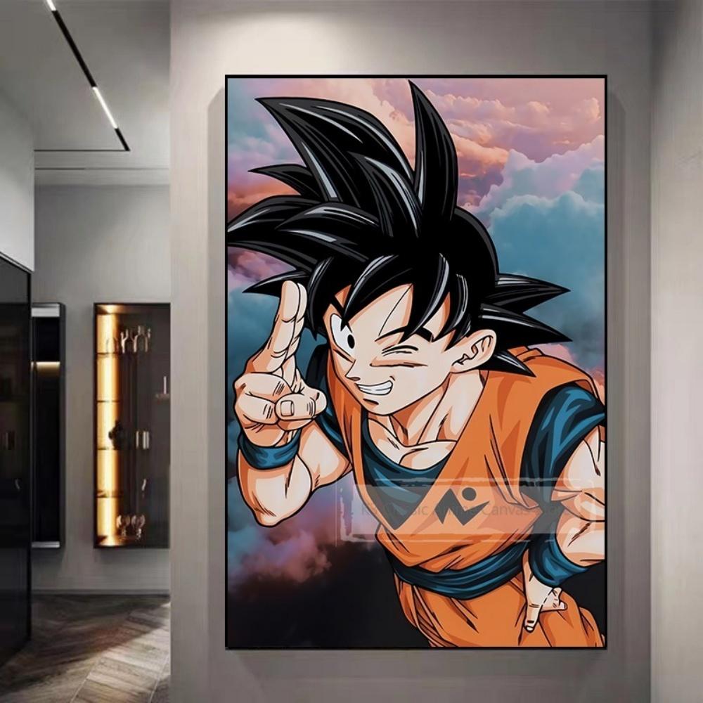 Dragon Ball Starry Night Tapestry  Sun Wukong Super Saiyan Anime Hanging with Gokus Kamehameha Ideal for Otaku Bedroom Decor