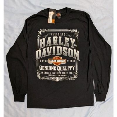 Harley-Davidson 'Wanted' Men's Long-sleeved T-shirt, Round Neck, Soft Stretch Fabric, Casual Top