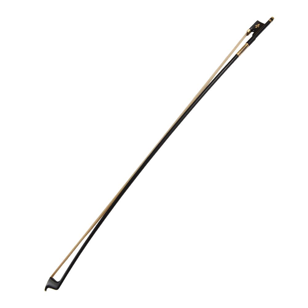 4 4 Violin Fiddle Bow Carbon Fiber Round Stick Ebony Frog Horsetail Hair Well Balanced