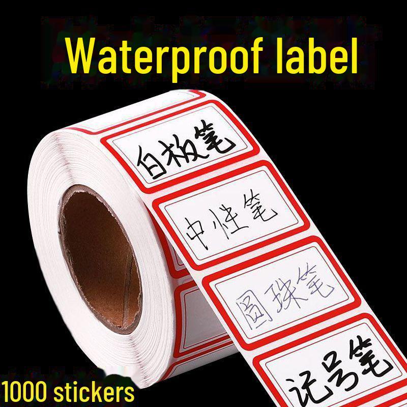 1000Pcs/roll Self-Adhesive Handwritten Price Tag Stickers for Office and Retail Marking