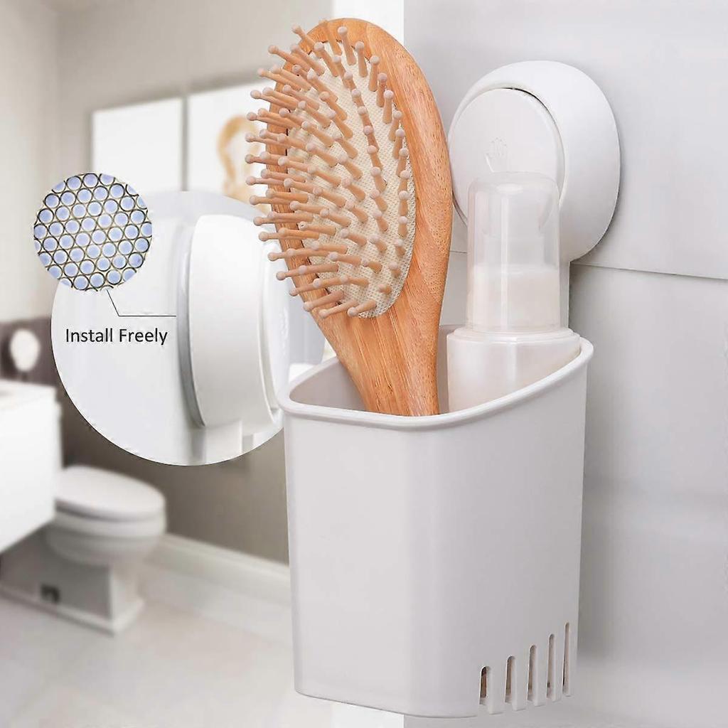 Toothbrush Holder Suction Cup Toothbrush Organizer No Drilling Waterproof Wall Mounted Electric Toothbrush Holder