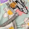 Color Flowers Pattern Blanket Lightweight Fluffy Plush Floral Printed Super Soft Flannel Throw Blanket for Bed Sofa and Travel