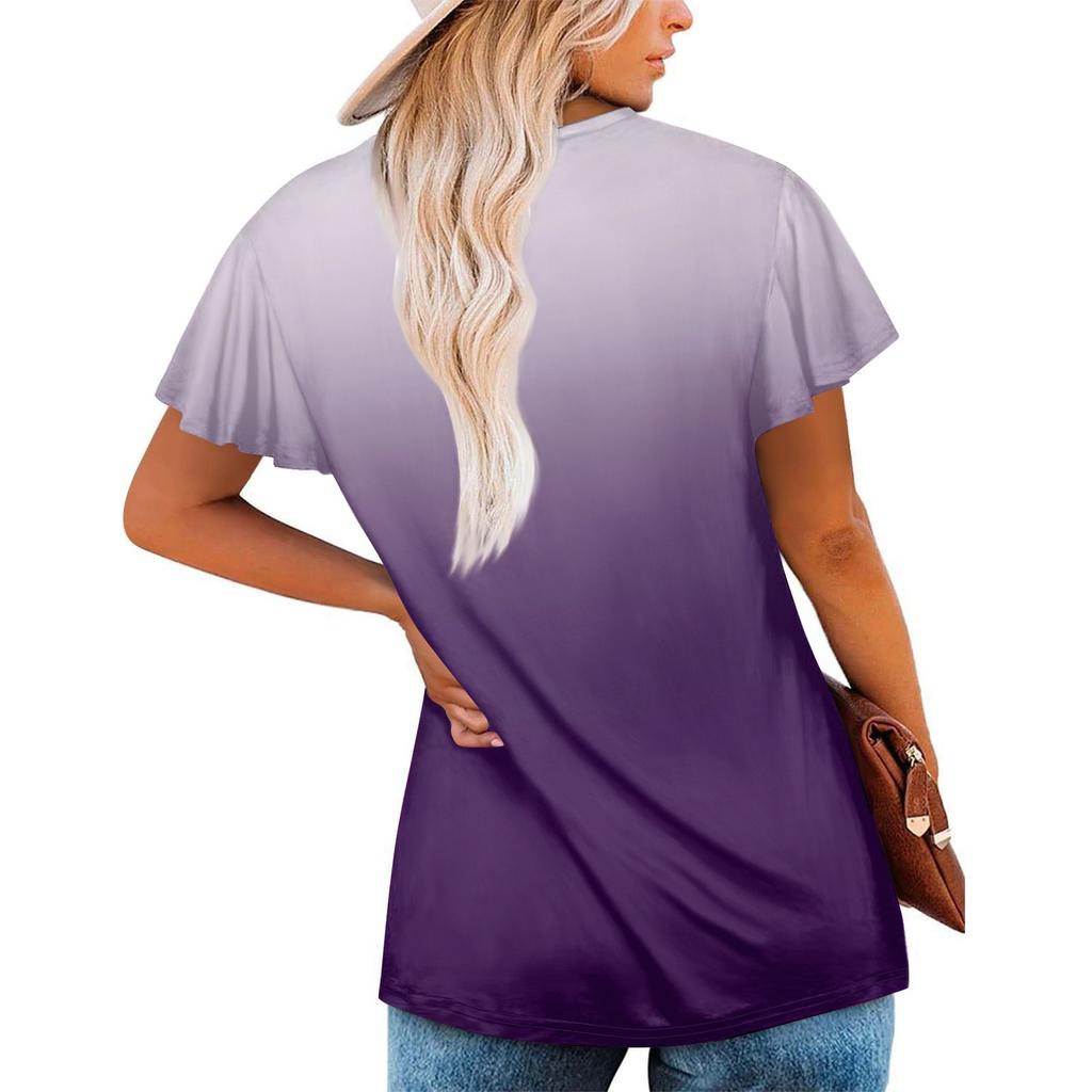 Túnicas femininas Tops Elegantes Casuais Verão Manga Curta Camisas Florais Soltas Plissadas Tops Boêmios