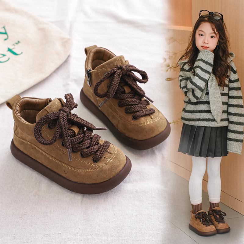 Children's Birkenstock Autumn/Winter Genuine Leather Loafers - Soft Sole Casual Shoes for Girls & Boys