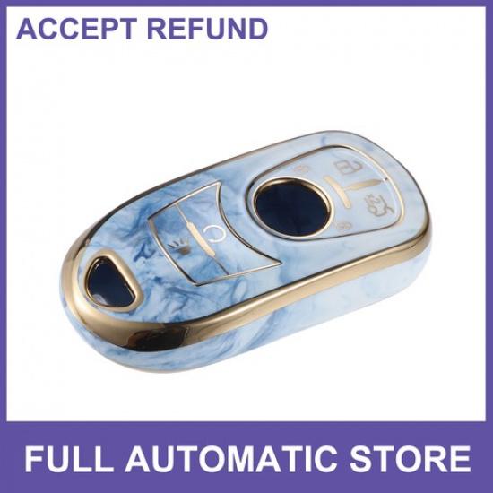 

Key Fob Cover 6 Button Soft TPU Blue Single for Buick Lacrosse 2016-2018