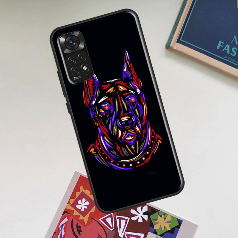 Animals Doberman Dog Case For Xiaomi Redmi Note 14 13 12 11 9 10 15 Pro Plus Redmi 15 15C 14C 13C 12C 10C Cover