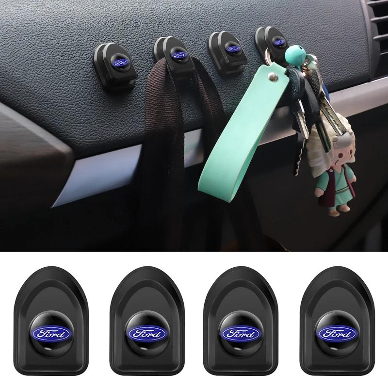 New Mini Car Hooks Sticker Organizer Storage Hanger Car Accessory For Ford MK2 MK3 Ranger Mondeo MK4 S-MAX Kuga Mustang Fusion