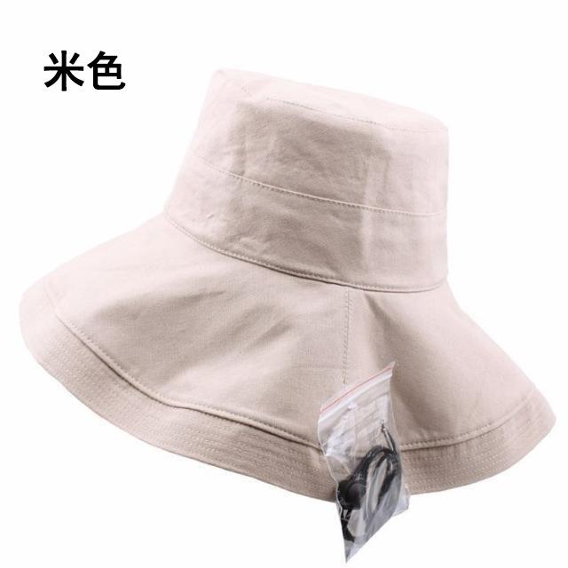 Hat Women's Summer Versatile Travel Sun Protection Visor Casual Outdoor Bucket Hat Women's Big Brim Sun Hat Tide