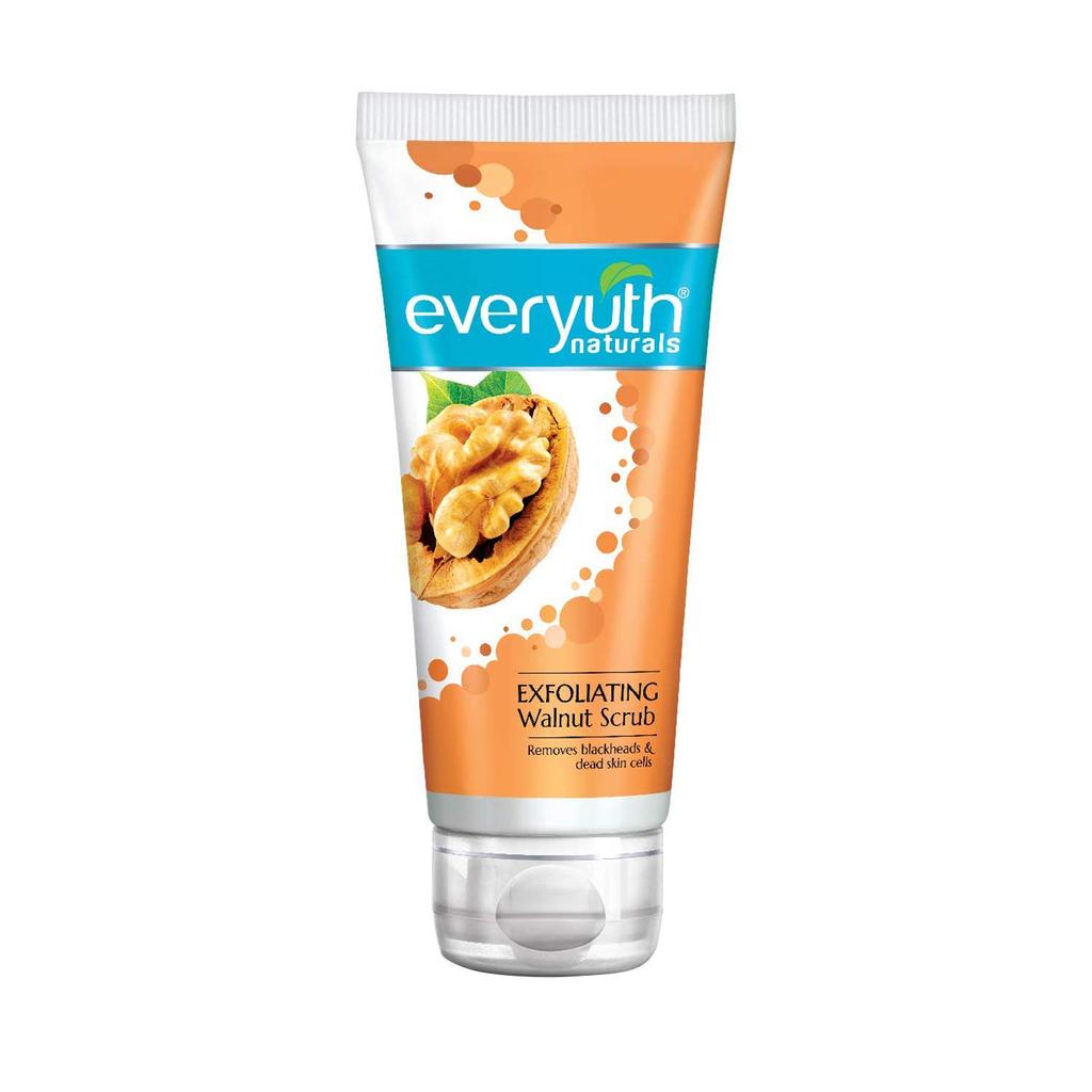 Everyuth Naturals Exfoliating Walnut Face Scrub 50g Gentle Deep Cleansing Natural Exfoliator for Smooth Glowing Skin