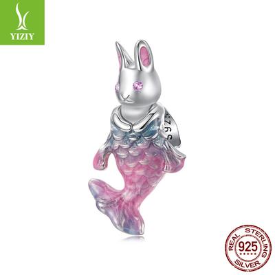 S925 Sterlingsilber Meerjungfrau Hase Perlenzubehör Traum Sterlingsilber Perle Lose Perle Armbandzubehör