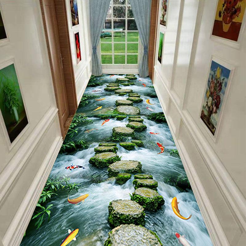 Tatami Rug 3D Carpets for Living Room Funny Adventure Floor Area Rugs for Kids Room Decorative Long Hallway Corridor Kitchen Mat