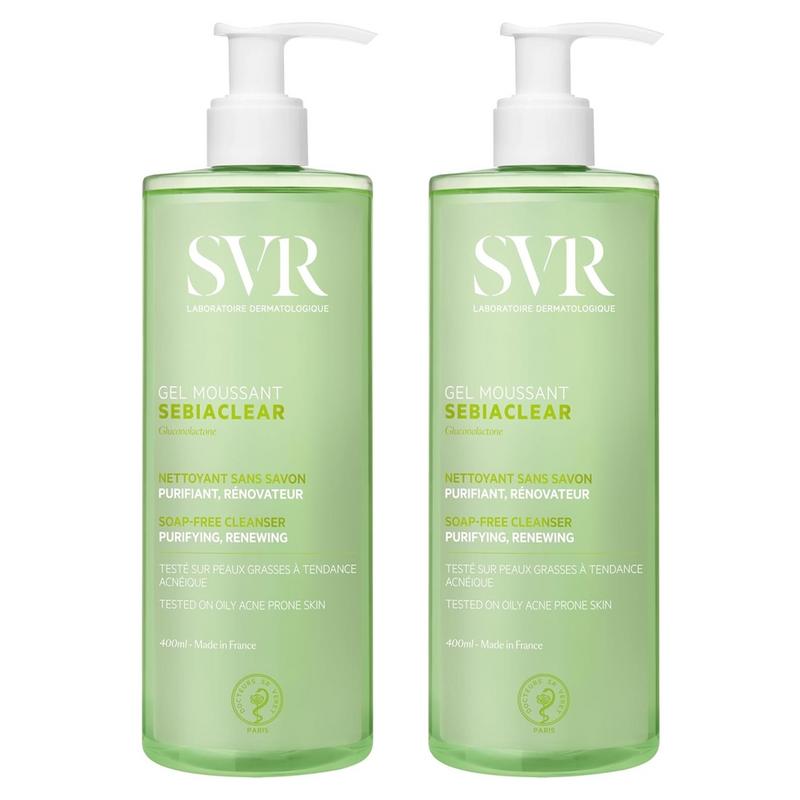 SVR Sevia Clear Gel Cleanser 400ml 2 Packs, 2 pcs