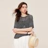 Women's Ice Silk Hollow Knit Short Sleeve T-Shirt