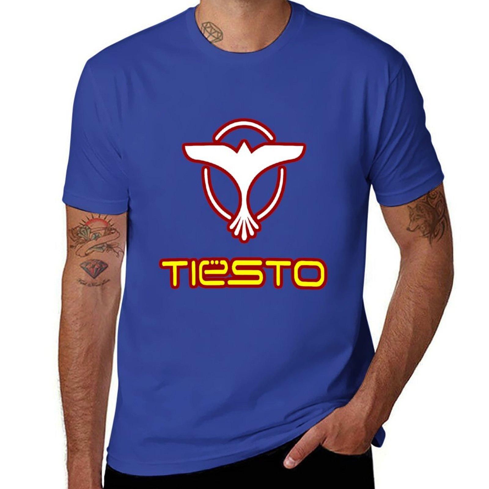 Лучшая футболка с логотипом Tiesto, любимая модель диджея, новая версия, свободная блузка, мужская спортивная футболка. XL