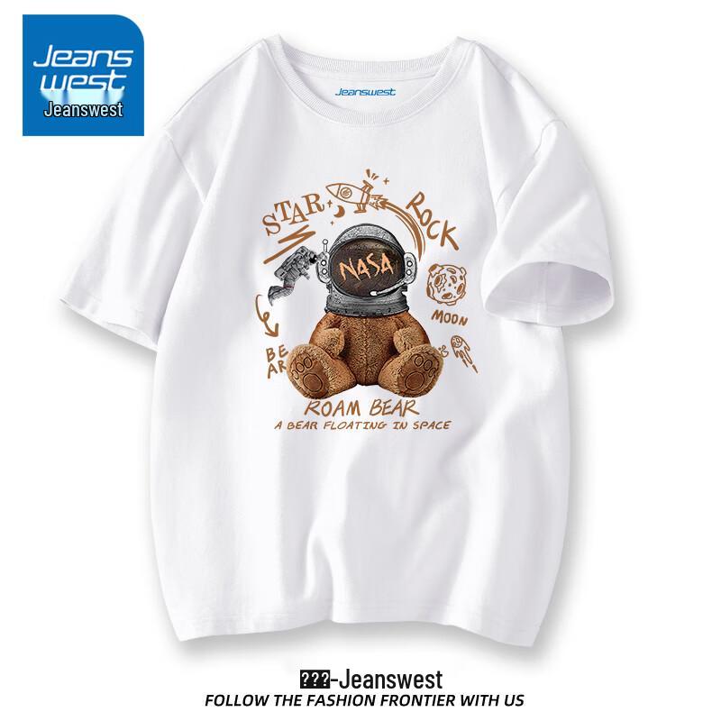 

Jeanswest Men s Printed Loose Fit Cotton T-Shirt 4XL