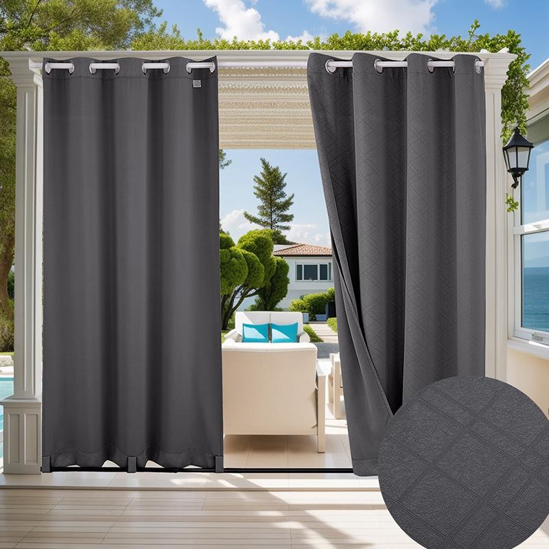 Outdoor Perforated Curtains Waterproof Blackout Curtains Finished Perforated Curtains Embossed Curtains Perforated Curtains