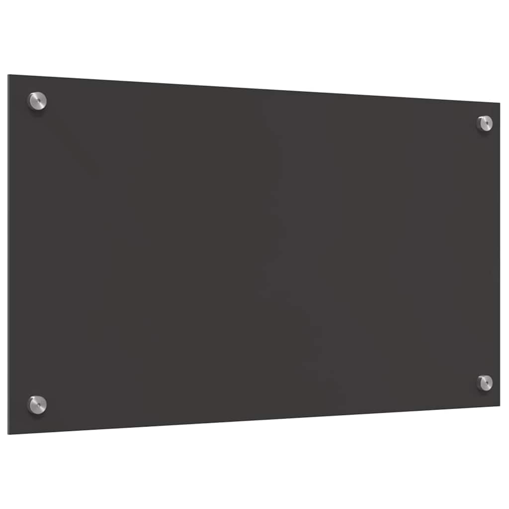 Kitchen Splashback 2 pcs Dark Grey 70 x 40 cm Tempered Glass